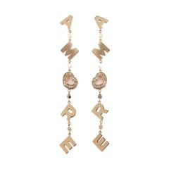 Pasquale Bruni Amore Rose Gold Quartz White and Champagne Diamond Earrings 15794R