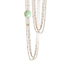 15557R|Pasquale Bruni Bon Ton Rose Gold Chrysoprase Necklace