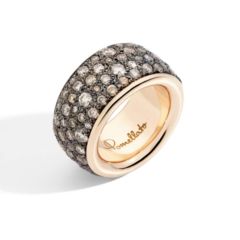 PAB8120_O7000_DBR00 | Pomellato Iconica Rose Gold Brown Diamond Ring Size 66