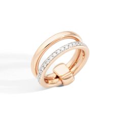 PAC0100_O7WHR_DB000 | Pomellato Iconica Rose Gold Diamond Ring Size 61|Buy Now
