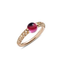 PAB2130_O7000_DBRGR | Pomellato M'ama Non M'ama Rose Gold Garnet Diamond Ring