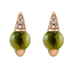 Pomellato M'ama Non M'ama Rose Gold Peridot Diamond Earrings POB2130_O7000_DBROE