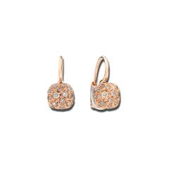 Pomellato Nudo Petit Rose and White Gold Diamond Earrings POC2501_O6000_DBR00