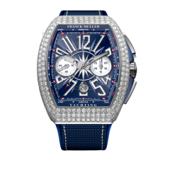 V 41 CC DT YACHT D (BL) OG BL BL | Franck Muller Vanguard Yachting Chronograph Diamonds 41 x 49.95 mm watch | Buy Now 