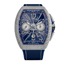 V 41 CC DT YACHT D NBR CD (BL) AC BL BL | Franck Muller Vanguard Yachting Chronograph Diamonds 41 x 49.95 mm watch | Buy Now