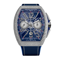 V 41 CC DT YACHT D NBR CD (BL) OG BL BL | Franck Muller Vanguard Yachting Chronograph Diamonds 41 x 49.95 mm watch | Buy Now 
