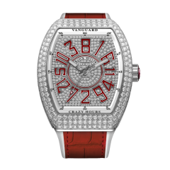 V 41 CH D CD (RG) OG DM RD | Franck Muller Vanguard Crazy Hours Diamonds 41 x 49.95 mm watch| Buy Now