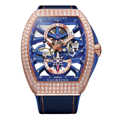 V 41 S6 SQT ANCRE YACHT D (BL) 5N SK BL | Franck Muller Vanguard Yachting Skeleton Diamonds 41 x 49.95 mm watch | Buy Now 