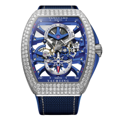  V 41 S6 SQT ANCRE YACHT D (BL) AC SK BL | Franck Muller Vanguard Yachting Skeleton Diamonds 41 x 49.95 mm watch | Buy Now 