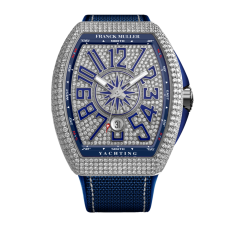 V 41 SC DT YACHT D CD (BL) AC DM BL | Franck Muller Vanguard Yachting Diamonds 41 x 49.95 mm watch | Buy Now