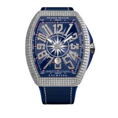 V 41 SC DT YACHT D NBR CD (BL) AC BL BL | Franck Muller Vanguard Yachting Diamonds 41 x 49.95 mm watch | Buy Now