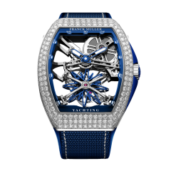 V 41 T GR CS SQT YACHT D (BL) AC SK BL | Franck Muller Vanguard Yachting Gravity Diamonds 41 x 49.95 mm watch| Buy Now 