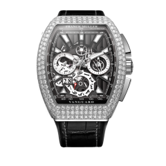 Franck Muller Vanguard Diamonds 44 x 53.7 mm V 45 CC GD SQT D (NR) AC BLK BLK