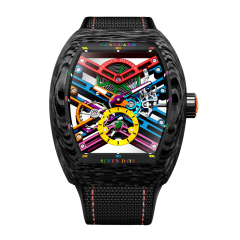 Franck Muller Vanguard Skeleton 44 x 53.7mm V 45 S6 SQT COL DRM CARBONE NR (OR) CARB SK BLK