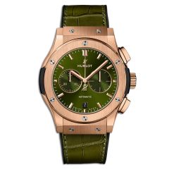 541.OX.8980.LR | Hublot Classic Fusion Chronograph King Gold Green 42 mm watch. Buy Online