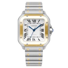 W2SA0016 | Cartier Santos De Cartier Steel Yellow Gold Medium Model watch. Buy Online