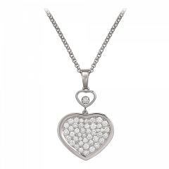 Chopard Happy Hearts White Gold Diamond Pendant 797482-1009