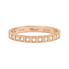 827702-5261 | Buy Chopard Ice Cube Mini Rose Gold Diamond Ring Size 55