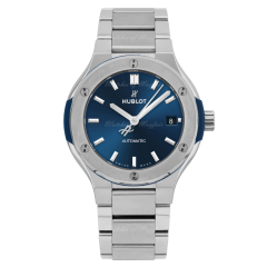 Hublot Classic Fusion Titanium Blue Bracelet 38 mm 568.NX.7170.NX