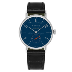 142 | Nomos Tangente Neomatik Midnight Blue Automatic Black Leather 39 mm watch. Buy Online