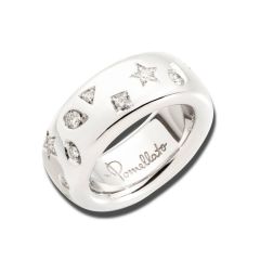 Pomellato Iconica Fede Grande White Gold Diamond Ring PA91060_O2WHR_DB000