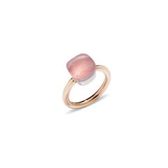 Pomellato Nudo White and Rose Gold Quartz Ring PAA1100_O6000_000QR