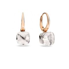 Pomellato Nudo White and Rose Gold Topaz Earrings POB2010_O6000_000TB