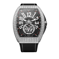 Franck Muller Vanguard Yachting Diamonds 44 x 53.7 mm V 45 T YACHT D (NR) OG BLK BLK