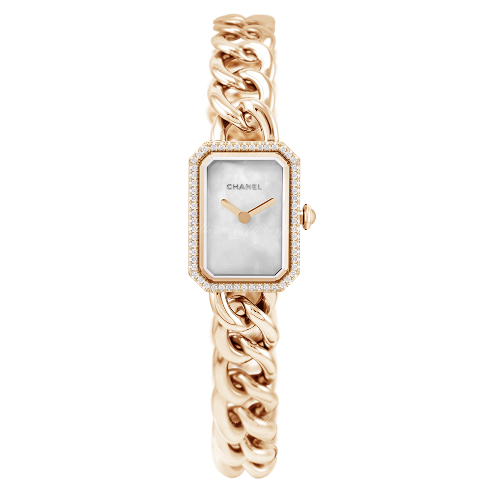 Chanel Premiere Chain Small Beige Gold Diamonds H4411