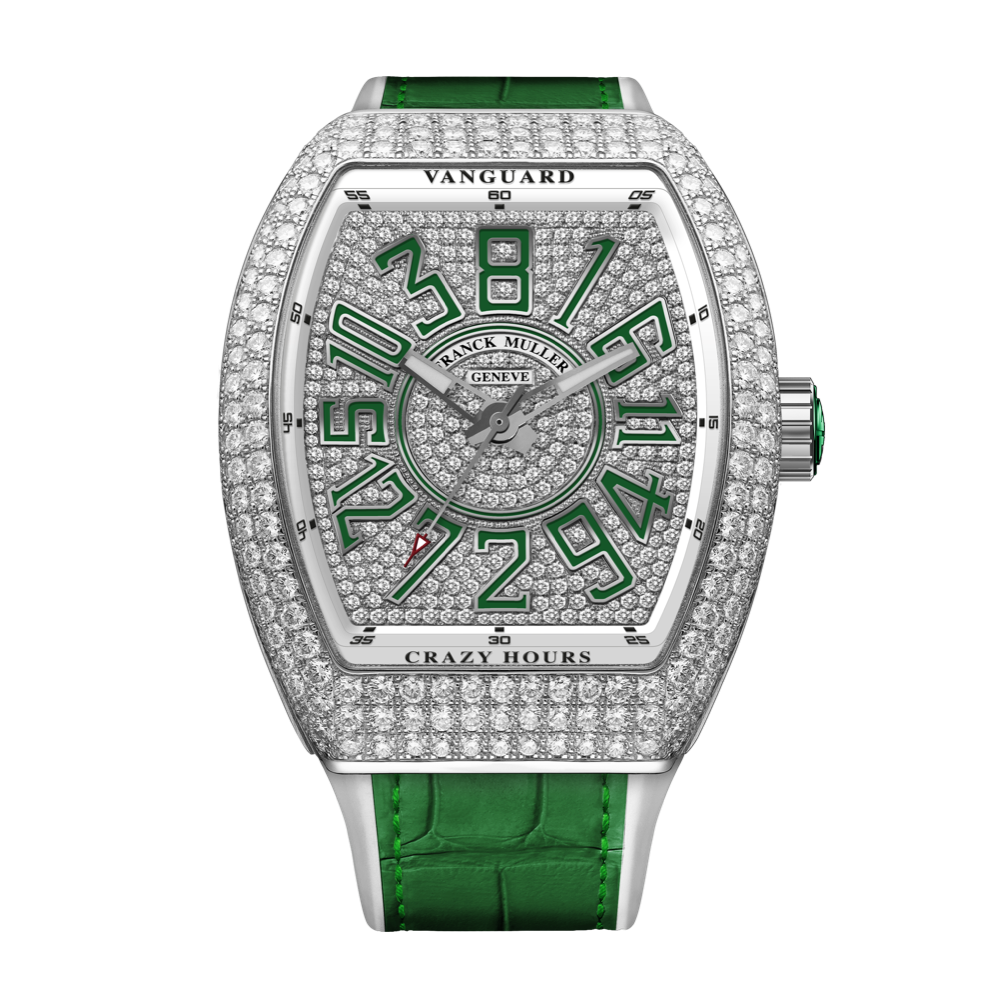 Franck muller crazy hours diamond encrusted yellow new arrivals