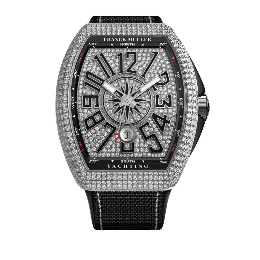 Franck Muller Vanguard Yachting Diamonds 44 x 53.7 mm V 45 SC DT YACHT D CD NR AC BLK BLK Buy Online Watches of Mayfair