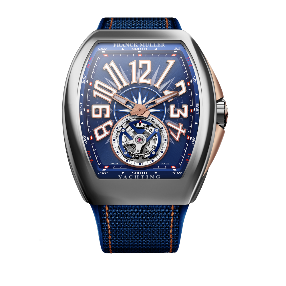 Franck Muller Vanguard Yachting Tourbillon 44 x 53.7 mm V 45 T YACHT STG 5N AC BL BL