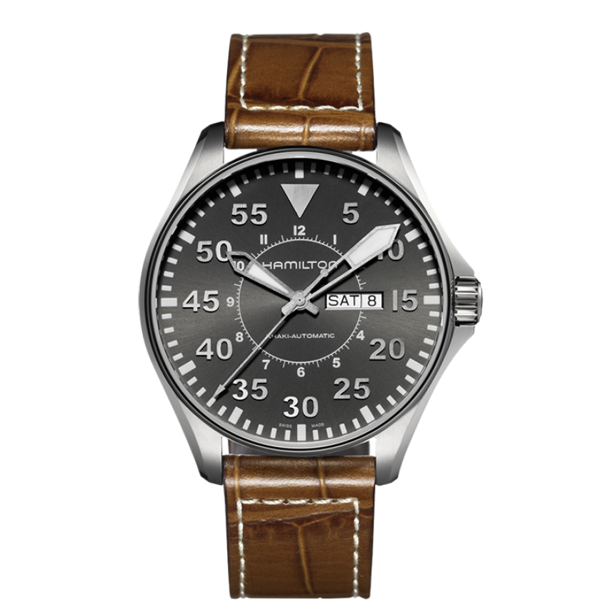 Hamilton Khaki Aviation Day Date Automatic 46mm H64715885 Buy Online Watches of Mayfair