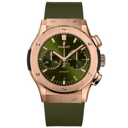 521.OX.8980.RX | Hublot Classic Fusion Chronograph King Gold Green 45 mm watch | Buy Now