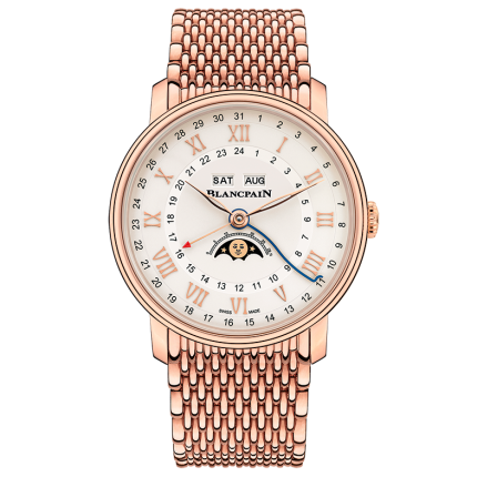 6676-3642-MMB | Blancpain Villeret Quantieme Complet GMT 40 mm watch. Buy Online