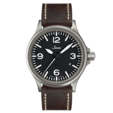 856.011 X115 | Sinn 856 Instrument Pilot  Black Dial Brown Leather watch. Buy Online
