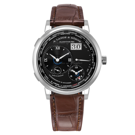136.029 | A. Lange & Söhne Lange 1 Time Zone White Gold Black Dial 41.9 mm watch. Buy Online