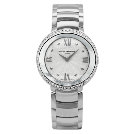 10199 | Baume & Mercier Promesse Diamond-set Steel 34.4mm watch. Buy Online