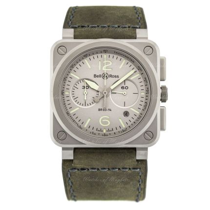 BR0394-GR-ST/SCA | Bell & Ross Br 03-94 Horolum 42 mm watch. Buy Now