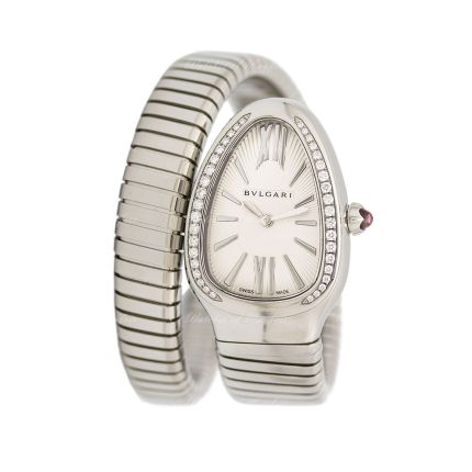 101816 | BVLGARI Serpenti Tubogas Steel Quartz 35 mm watch | Buy Online