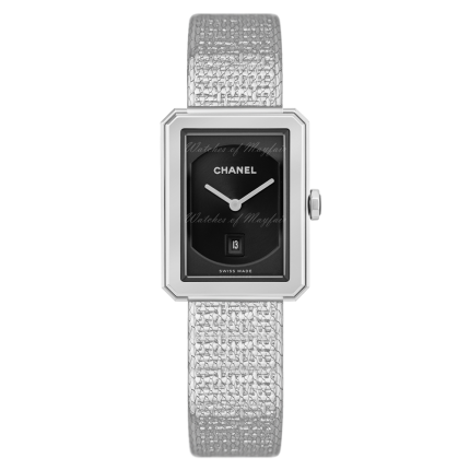 H4878 | Chanel Boy·Friend Tweed Medium Steel watch. Buy Online