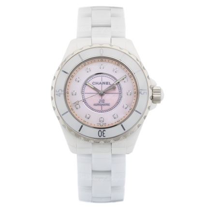 Chanel J12 White Ceramic Pink Dial Automatic 38mm H5514