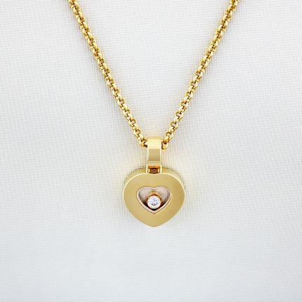 97-0001 | Chopard Happy Diamonds Icons Yellow Gold Diamond Pendant