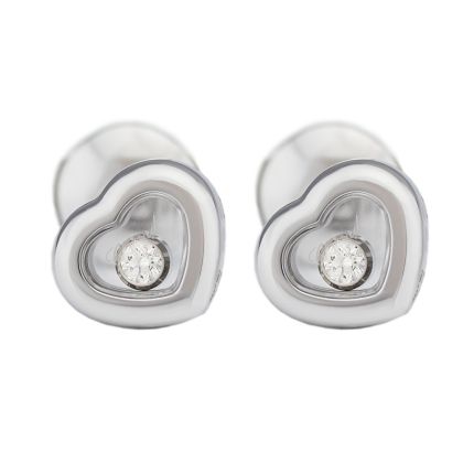 834854-1001 | Buy Chopard Happy Diamonds White Gold Diamond Earrings