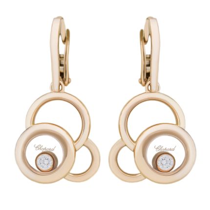 839769-5001 | Buy Chopard Happy Circles Rose Gold Diamond Earrings