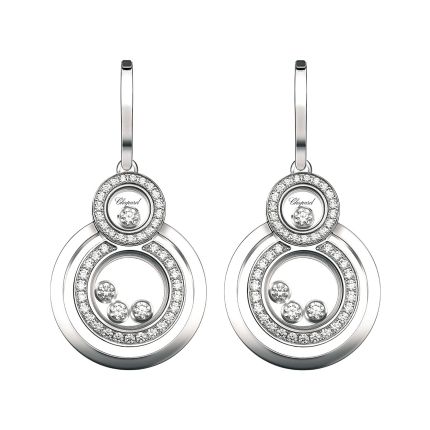 839210-1001 | Buy Online Chopard Happy 8 White Gold Diamond Earrings