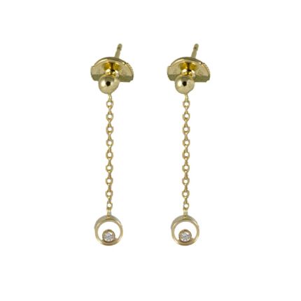 839083-0001 | Buy Chopard Happy Diamonds Yellow Gold Diamond Earrings