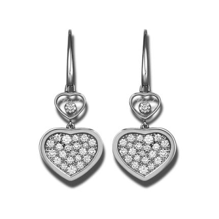 837482-1009 Buy Chopard Happy Hearts White Gold Diamond Earrings