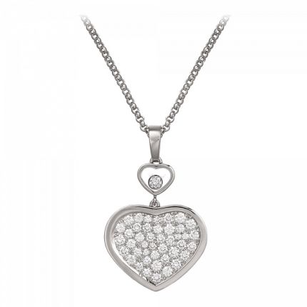 797482-1009|Buy Online Chopard Happy Hearts White Gold Diamond Pendant