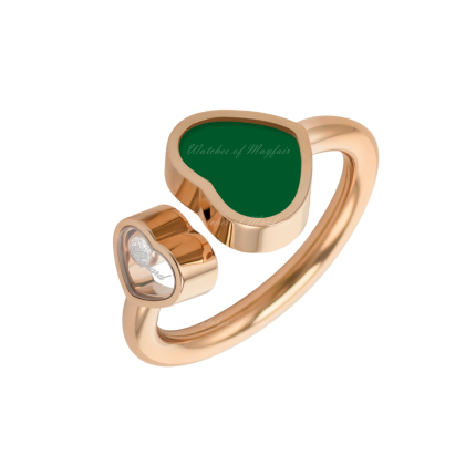 829482-5108 | Buy Online Chopard Happy Hearts Rose Gold Agate Ring